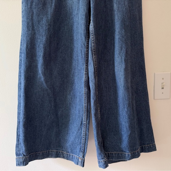 Lazy Oaf Rainbow Bum Jeans in Medium Denim Blue Size 28 Waist Cotton Novelty - Picture 5 of 16